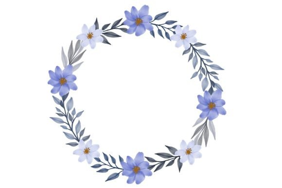 A White Blue Floral Wreath: Your Creative Starting Point