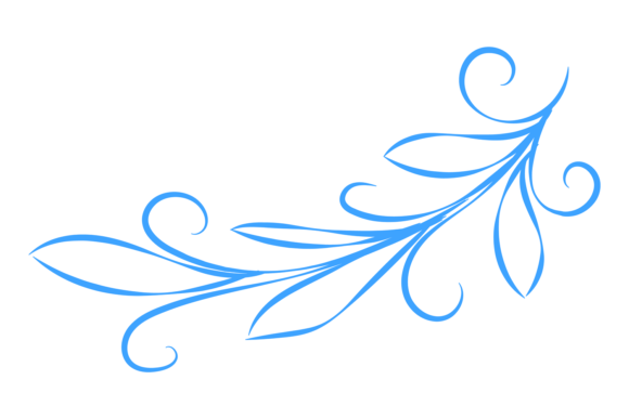 Capturing Charm: The Floral Motif in Blue Line Style Doodle