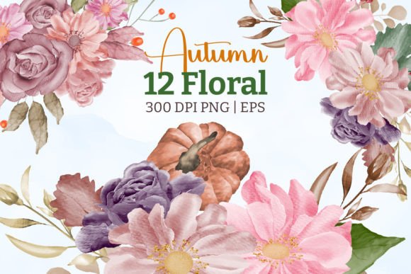 Crafting Strategy: The Intentional Use of Autumn Floral Watercolor Clipart Graphics