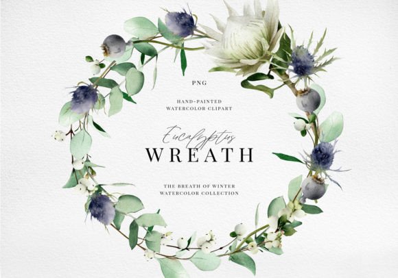 Hand-Painted Beauty: The Versatility of a Watercolor Sea Holly Floral Wreath