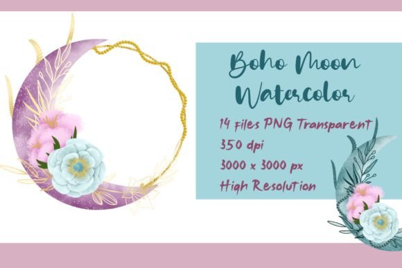 The Boho Moon Watercolor Floral Frame: An Evaluation for Creative Projects