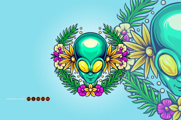 The Botanical Summer Floral Alien Head SVG: A Versatile Asset for Creative Projects