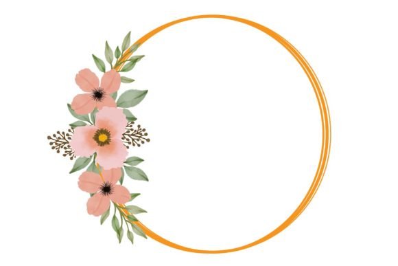 The Gold Frame with Peach Floral Bouquet: A Designer's Delicate Treasure