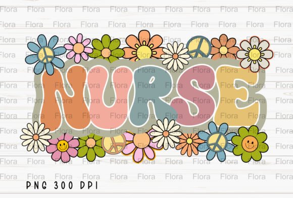 The Nurse Hero Groovy Boho Floral Retro PNG: Your All-in-One Creative Asset