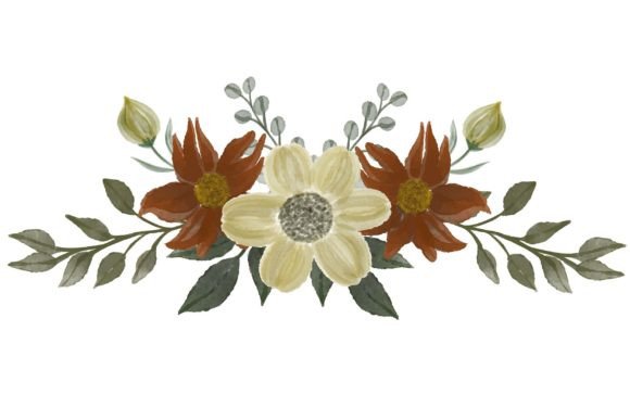 The Vibrancy of Yellow and Red Watercolor Florals