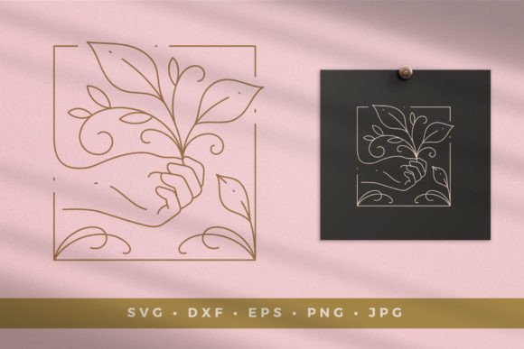 Unlocking Creative Potential with Hand in Floral Frame Line Art